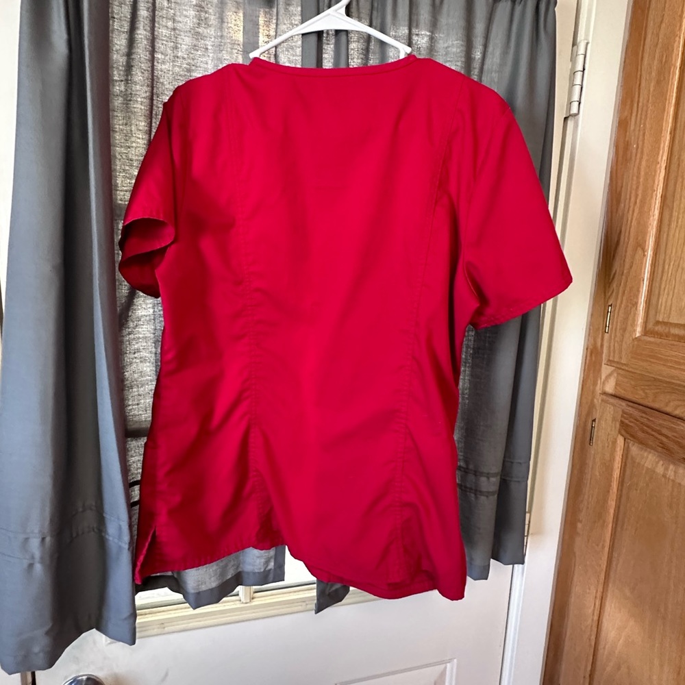 Women’s cherokee red scrub shirt. Size medium